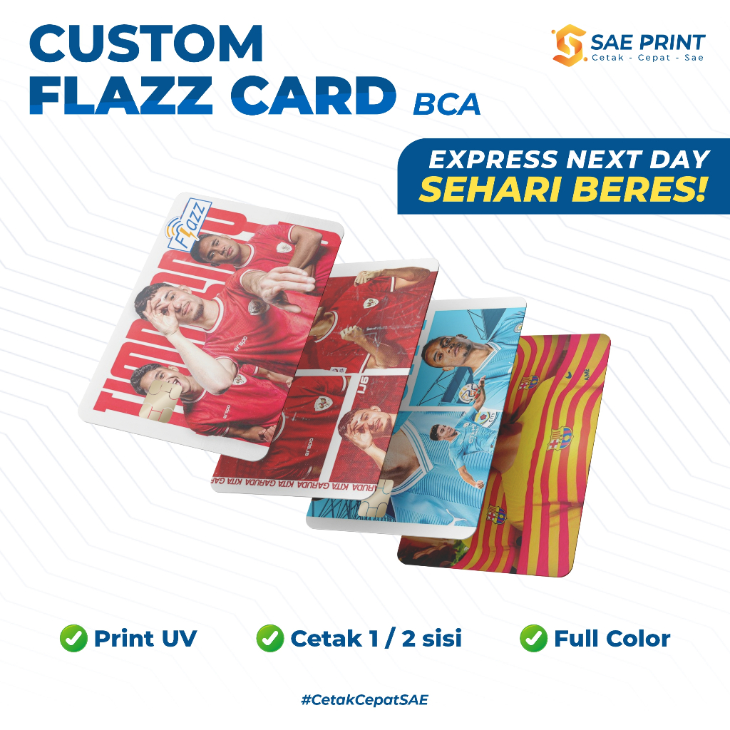 Flazz BCA GEN 2 - ETOLL / Custom Desain / 1 sisi / 2 sisi / UV Print