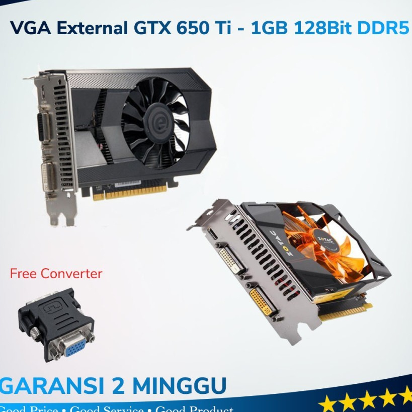 VGA PCI Express / VGA External GTX 650 Ti 6PIN Power - 1GB 128BIT DDR5 - Zotac