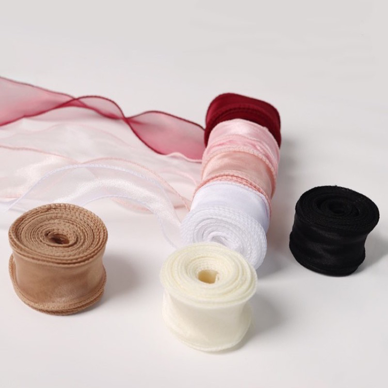 

Pita Tile Organdi Gelombang(Per Meter)/Pita Ribbon Rainbow/Pita Ribbon Gold Edge/Fishtail Wave