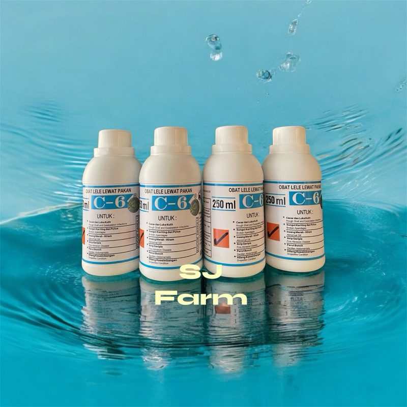 C6 OBAT IKAN OBAT CACAR OBAT JAMUR UNTUK IKAN LELE LEWAT PAKAN  aman ramah lingkungan 250ml