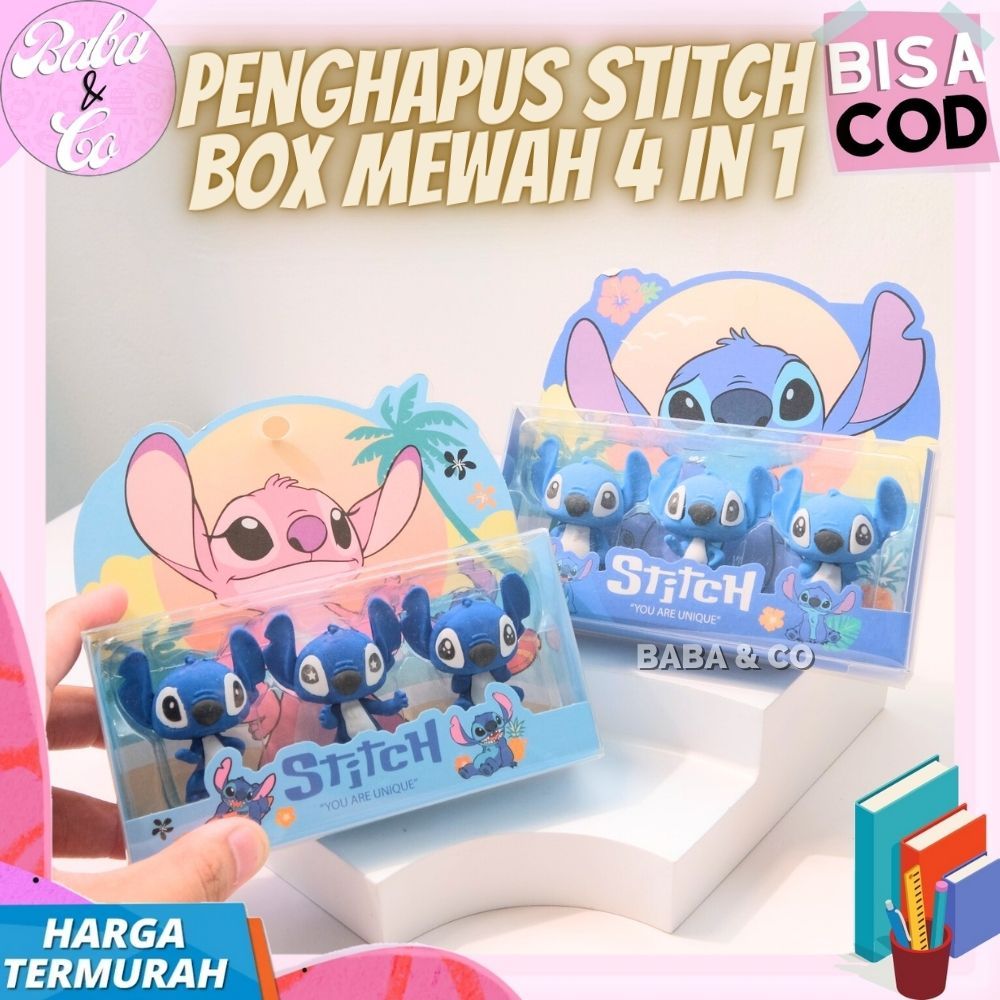 

PENGHAPUS STITCH BOX MEWAH 3 IN 1 LUCU UNIK ERASER STITCH 3 IN 1 BOX MEWAH PENGHAPUS PENSIL MINIATUR STITCH BONEKA LUCU