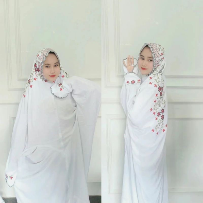 Mukena Terusan Dewasa Bordir Rayon