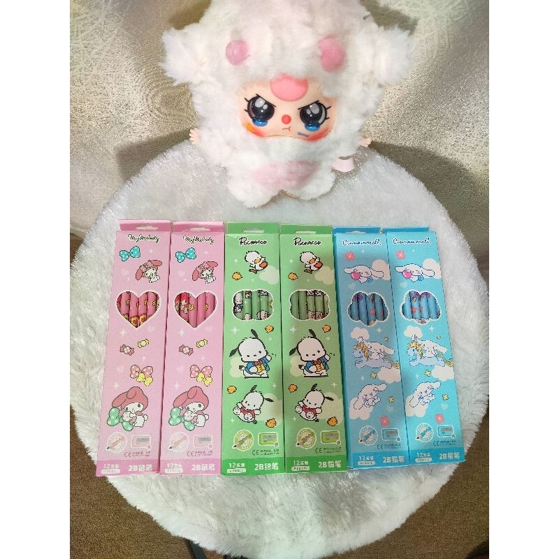 

PENSIL 2B SANRIO ISI 12PCS + PENGHAPUS + RAUTAN