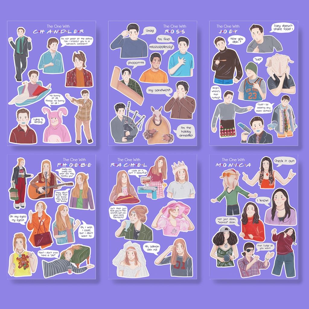 

Friends Series Sticker - Sticker Set / Stiker / Stiker Journal / Stiker Ilustrasi