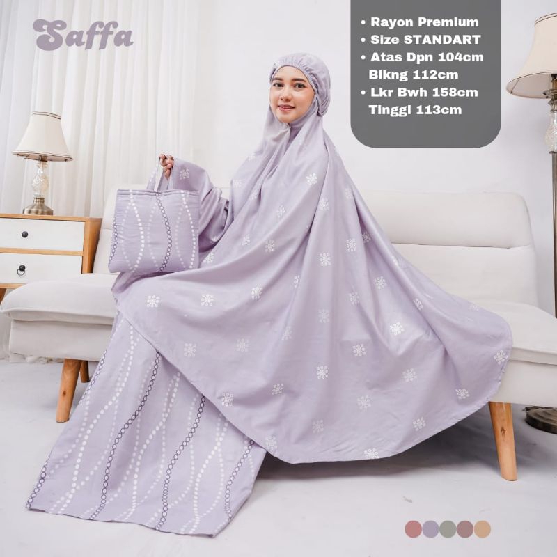 "FREE GIFT" Mukena Dewasa Saffa Rayon Premium Size Standart