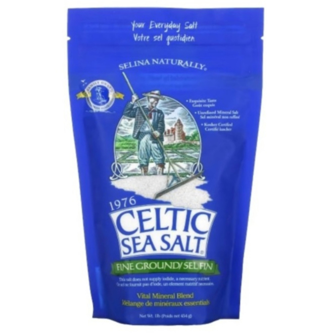 

CELTIC Sea Salt Fine Ground & Light Gray, Vital Mineral Blend, 454 gram