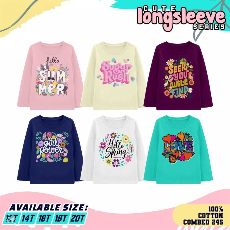 12-20T Longsleeve Girl Teenager (zainkids official) / Kaos Lengan Panjang Teenager / Kaos Lengan Pan