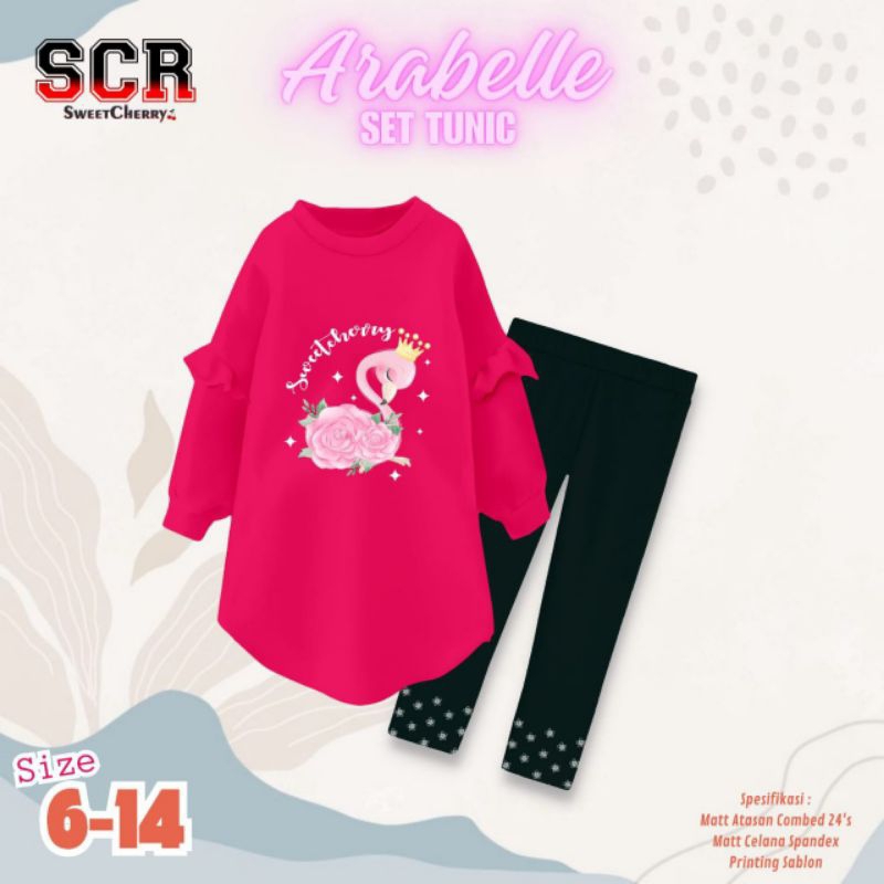 Ravela setelan tunic anak perempuan katun combed