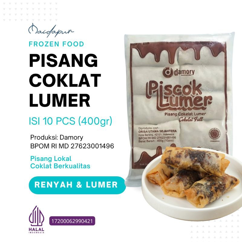 Pisang Coklat Piscok Lumer Isi 10 HALAL BPOM Damory