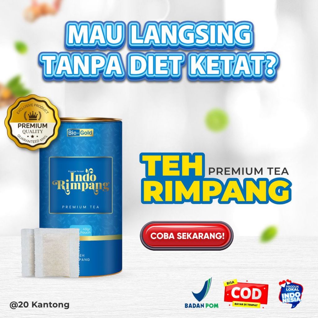 

Bio Gold Indo Rimpang Teh Celup Rempah 100% Bahan Alami Teh Diet Minuman Pelangsing - Teh Detox - Teh Rimpang Ala JSR