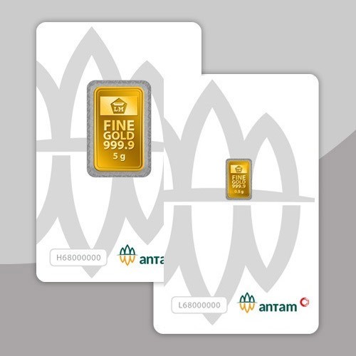 Antam Micro Gold 0,5 gram Logam Mulia Retro Antam 0,5 gram 999