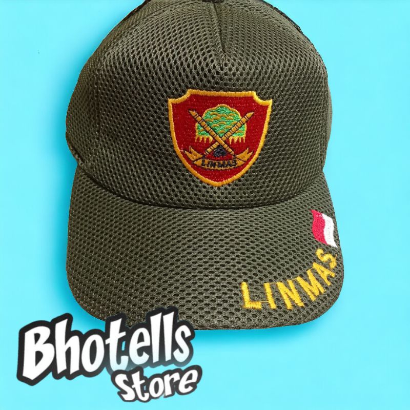 topi linmas hijau tua