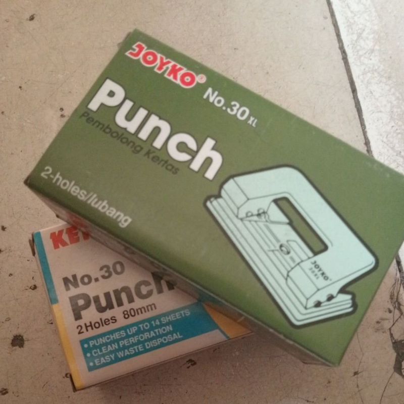 

punch/pembolong kertas no.30xl kecil 2 hole 1 pcs