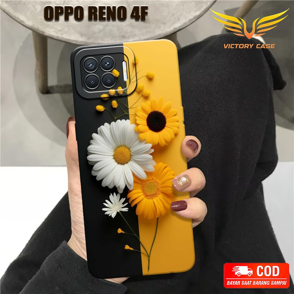 New Bunga Case - Softcase Oppo Reno 4F - Terbaru - Case Hp Oppo Reno 4F - Casing Oppo Reno 4F - Case