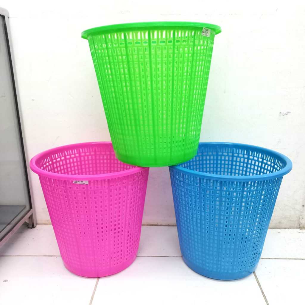 Keranjang Sampah "BS" Besar BSI | Tempat Sampah Bulat Plastik Besar