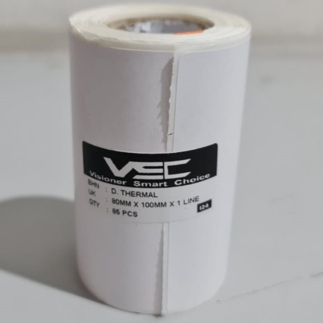 

Label Stiker Thermal 80 x 100 mm 1Line 85Pcs