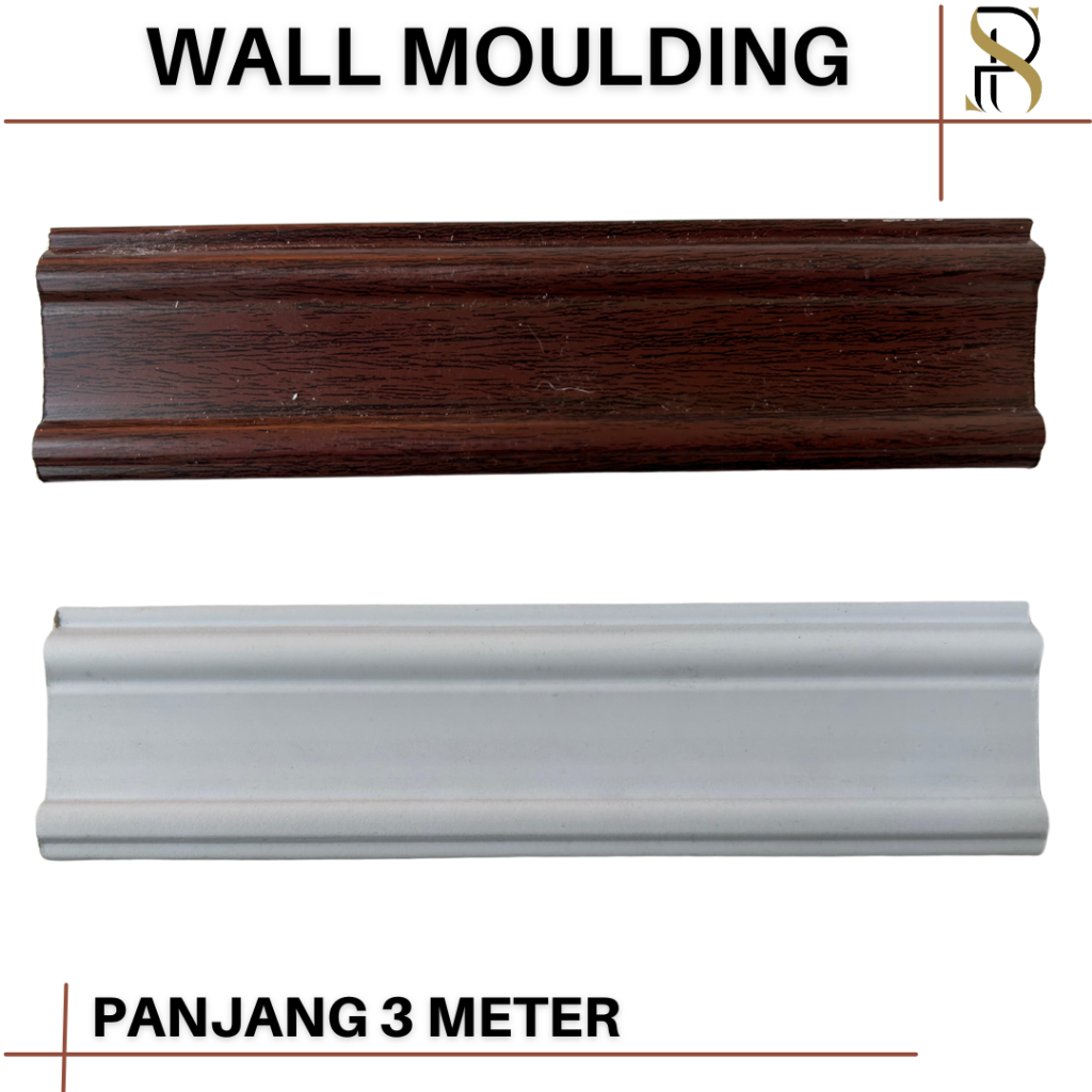 LIS MOULDING PVC / WALL MOULDING / LIS WALL MOULDING / LIST MOULDING MODEL PERSEGI