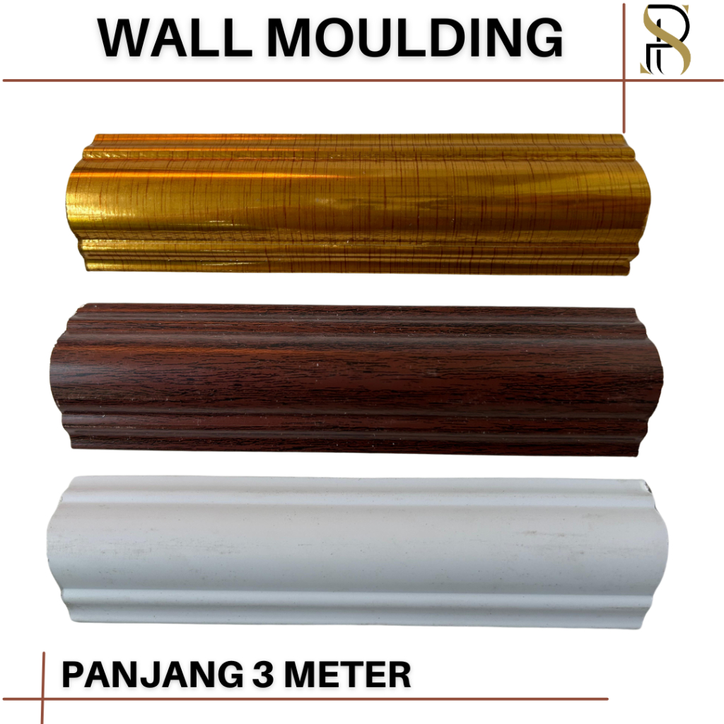 LIS MOULDING PVC / WALL MOULDING / LIS WALL MOULDING / LIST MOULDING MODEL SETENGAH LINGKARAN