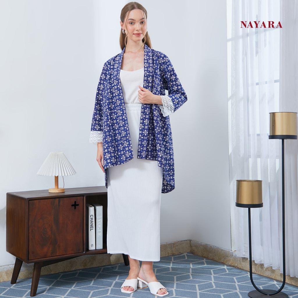 Nayara Outer batik Arulla Biru