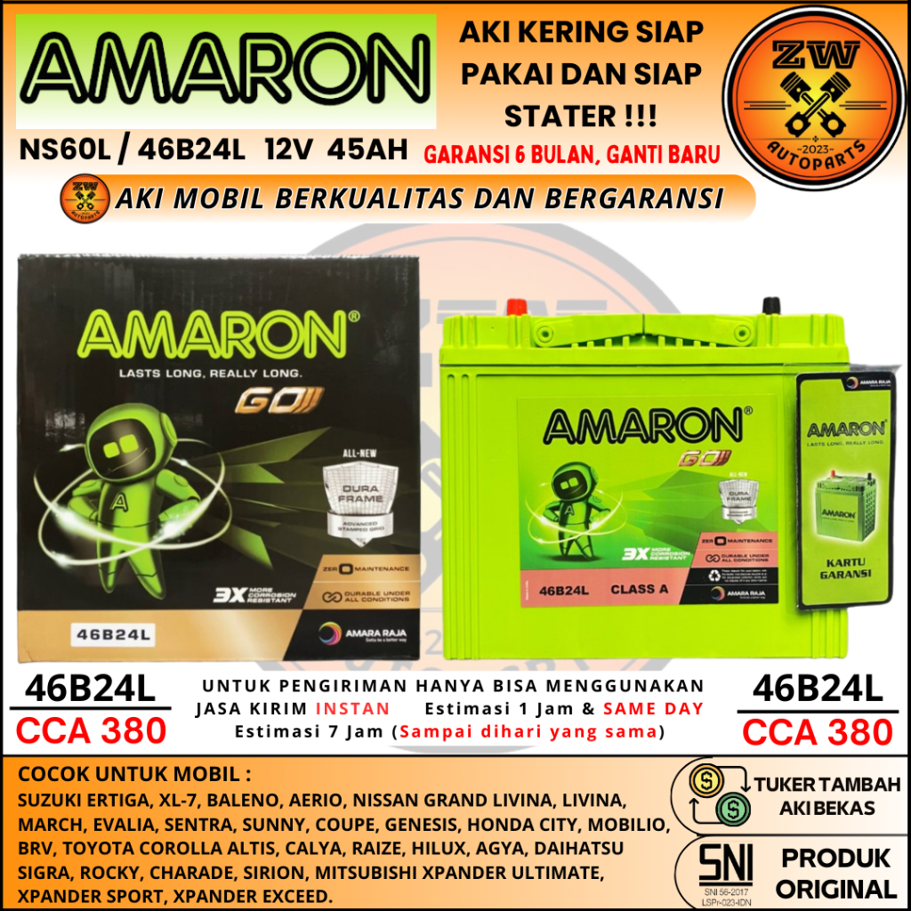 AKI MOBIL BRV, MOBILIO, LIVINA, CALYA, SIGRA NS60L /  46B24L AMARON GO ORI