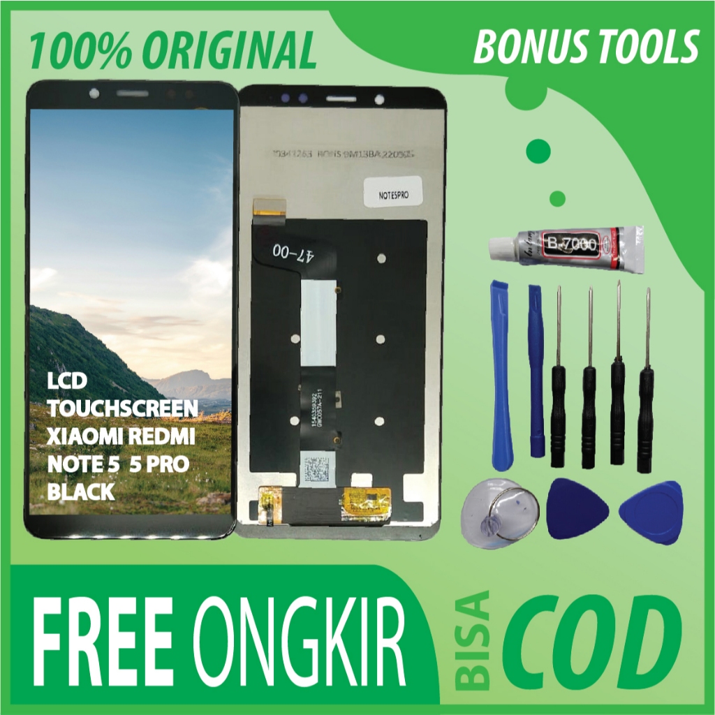【ORIGINAL 100%】LCD TOUCHSCREEN XIAOMI REDMI NOTE 5/ 5 PRO BLACK FULLSET TOUCHSCREEN / ORIGINAL100%