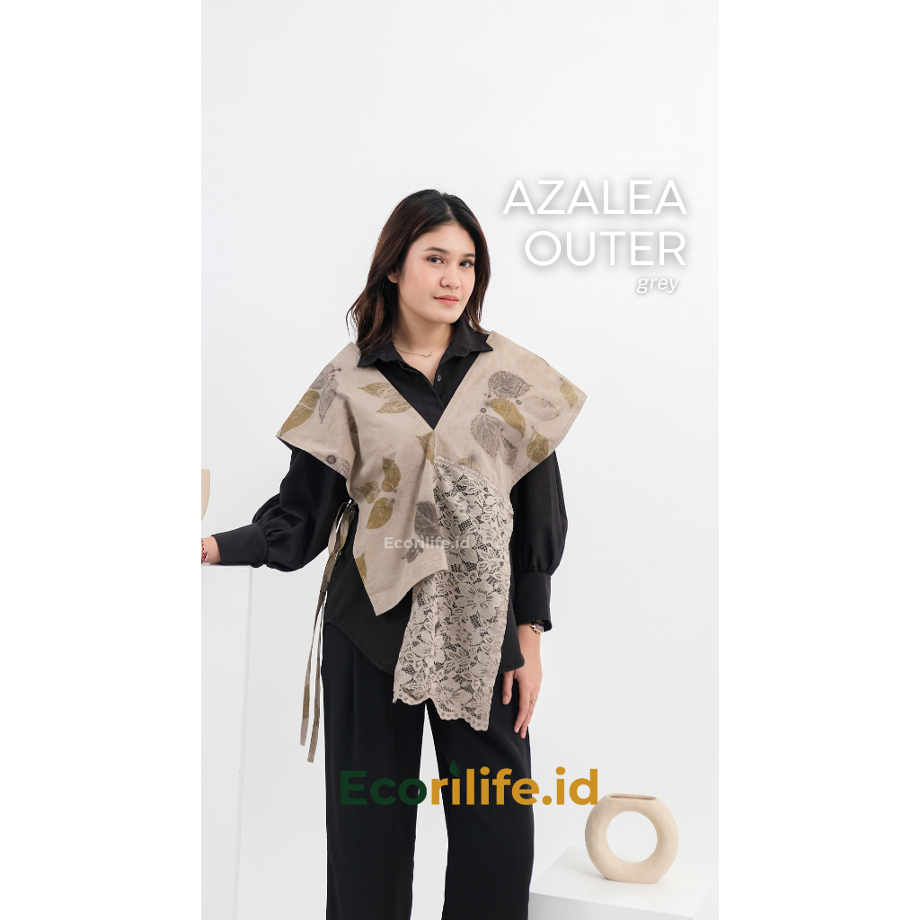 Azalea Outer/Ootd Kondangan/Outfit Kondangan Wanita/Baju Ecoprint/Batik Ecoprint/Ecoprint/Ootd Konda