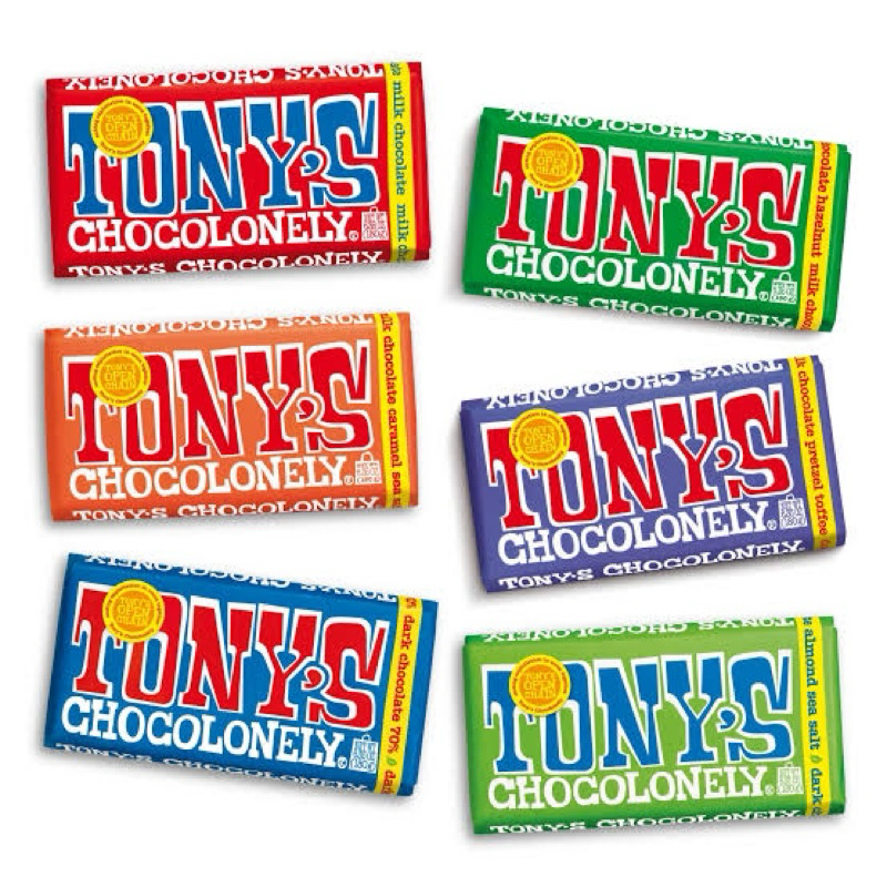 

TONY'S TONYS CHOCOLONELY 180 gr chocolate bar import from Netherlands