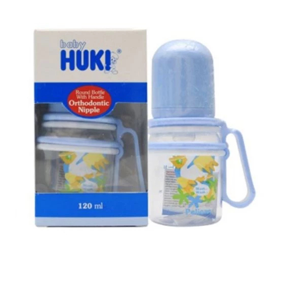 HUKI Round Bottle With Handle Orthodontic Nipple
