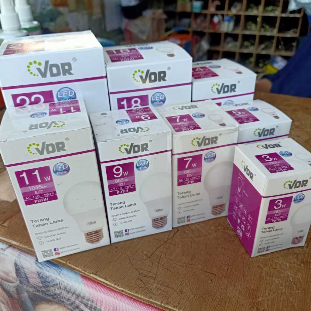 LAMPU LED VDR PRIMA 5 / 7 / 9 / 11 / 14 / 18 / 22 W / GARANSI