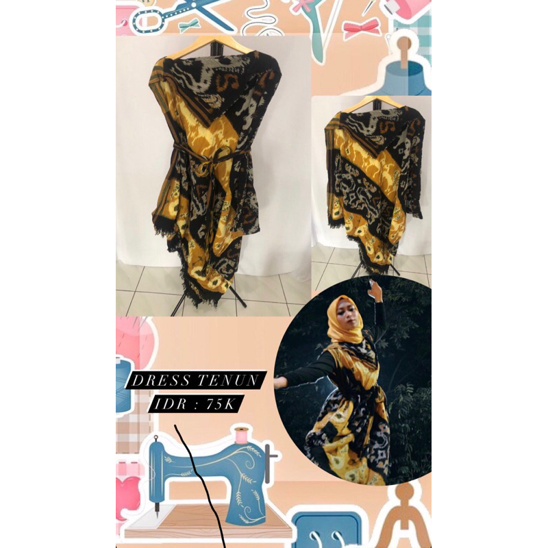 Dress Tenun Batik Preloved