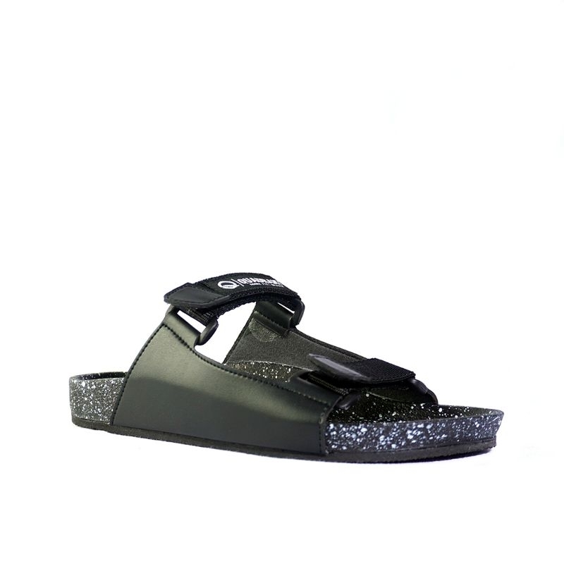 QUADRANT Sandal Pria Sendal Slide On Kasual Hitam Slax