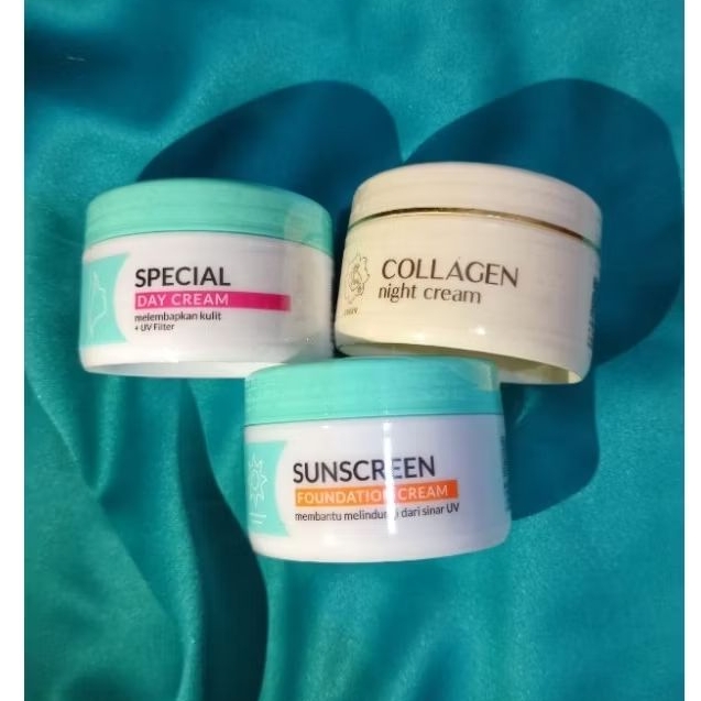 (3 Produk) Paket Viva Skincare / Viva Collagen Night Cream + Viva Special Day Cream + Viva Sunscreen