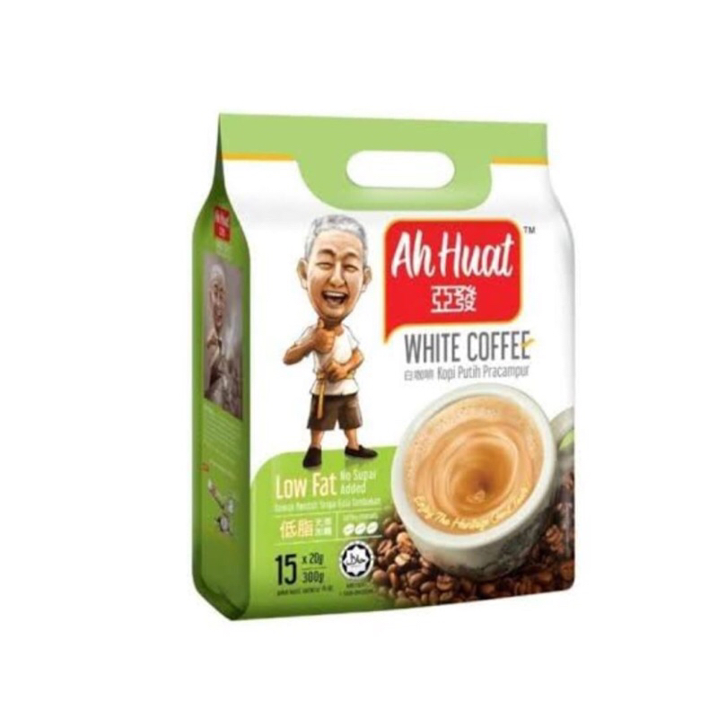 

RB Kopi Ah Huat White Coffee Smooth gold medal extra rich Kopi O hazelnut & cane sugar Low Fat