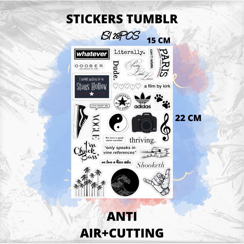 

STICKERS TUMBLER AESTHETIC ISI 28 PCS ANTI AIR+CUTTING VOL 1