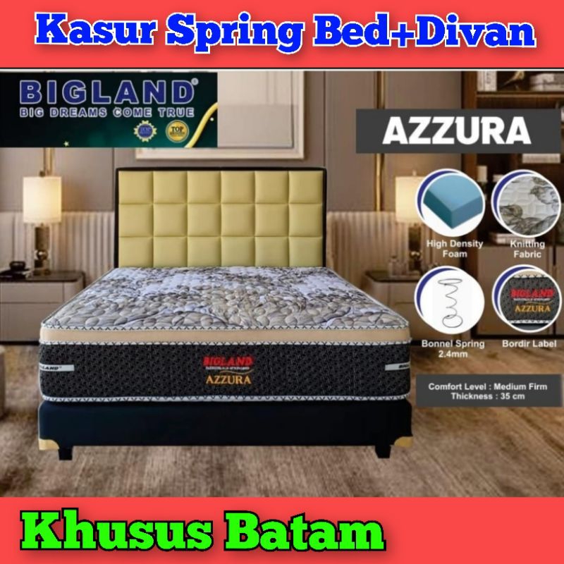 Kasur Spring Bed+Divan Bigland Azurra King uk.180x200x35cm(KHUSUS BATAM)