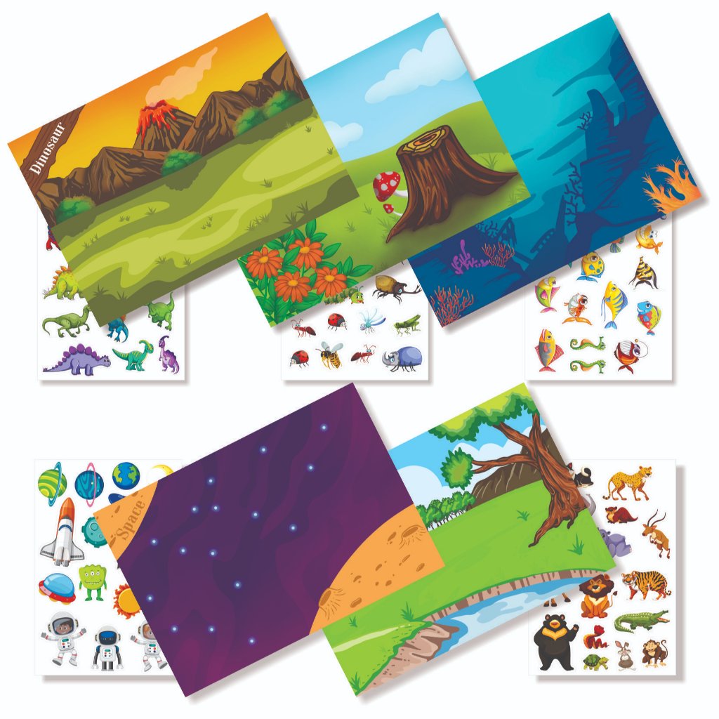 

Stiker Anak dan Habitat / Background / Sticker Activity Edukasi Anak