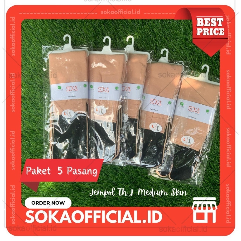 KODE L35C Paket 5 Pasang Soka Jempol TH L Medium