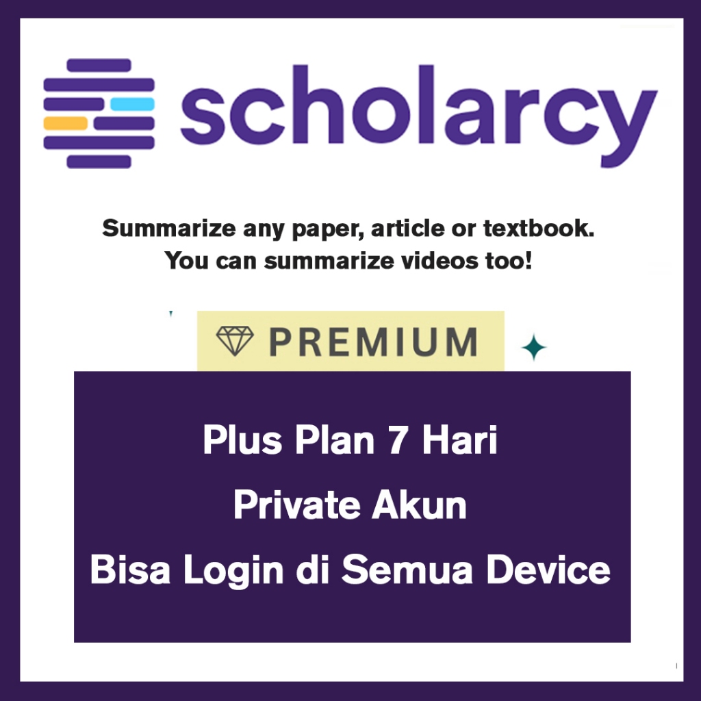 Scholarcy Plus Premium 7 Hari - AI Summarization