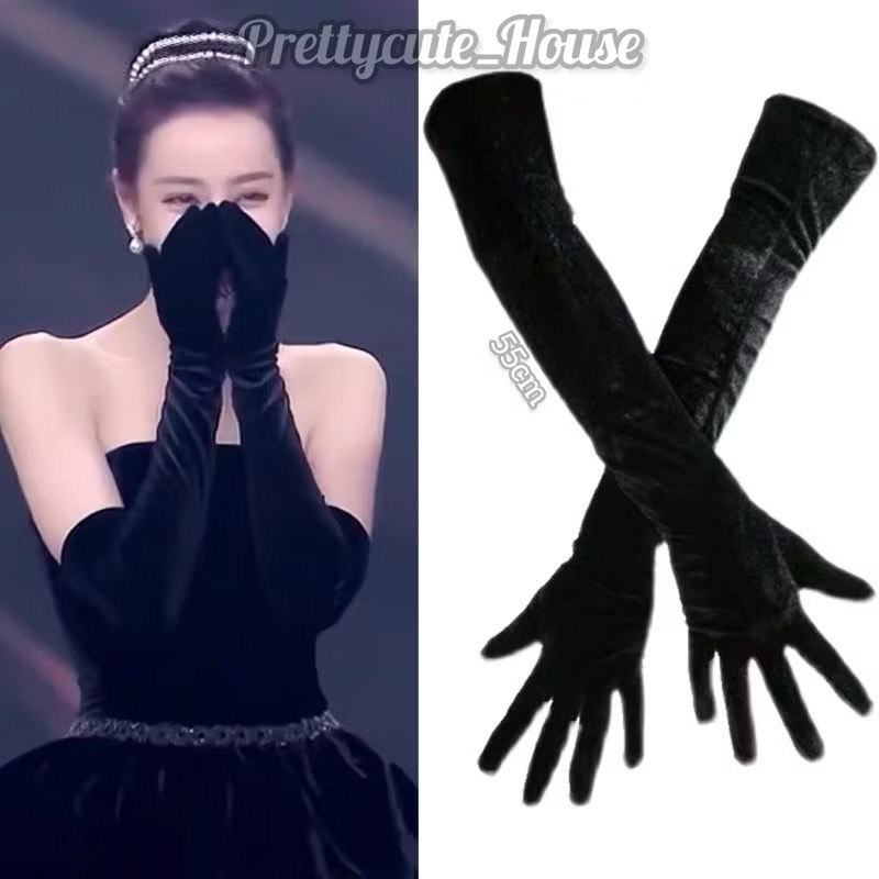 D3W Sarung Tangan Panjang Satin Wanita / Sarung Tangan Pengantin Satin Pendek Panjang / Satin