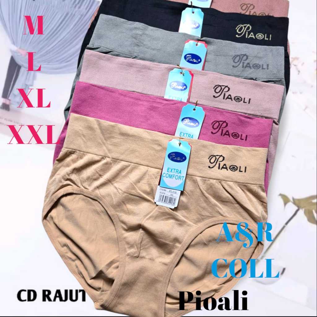 Promo 3,6,12 Pcs Celana Dalam Wanita Rajut Piaoli 747/737/773/418/9901 - Cd Cewek Rajut