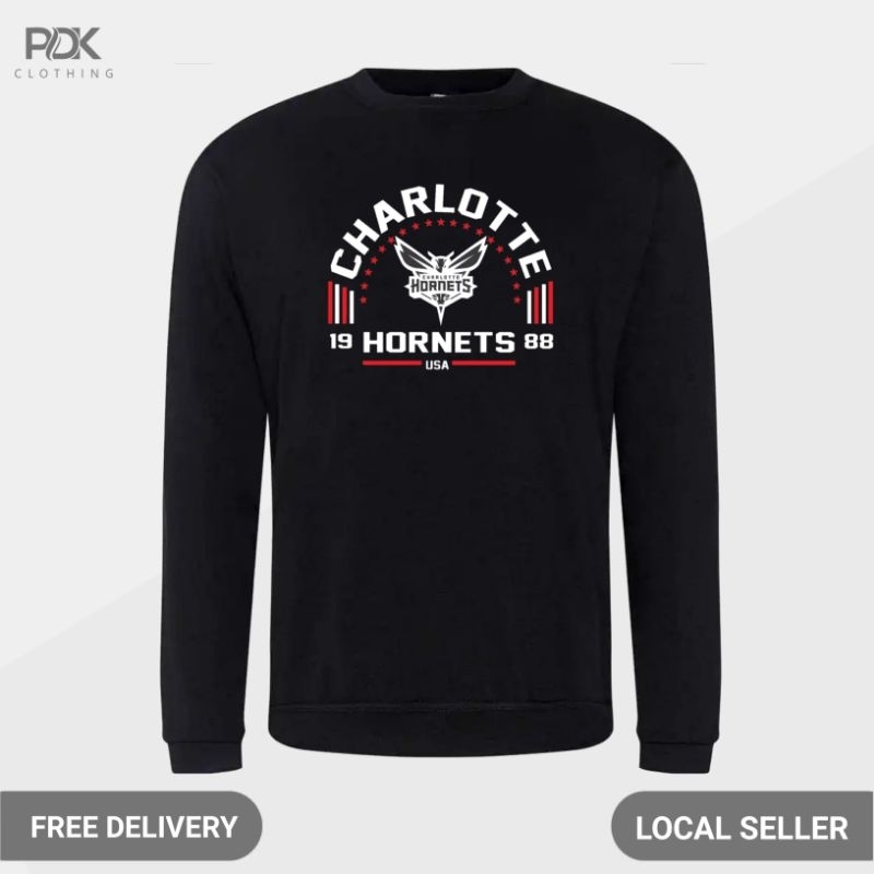 Sweater Basic Hoodie Basketball Charlotte Hornets Star 1988