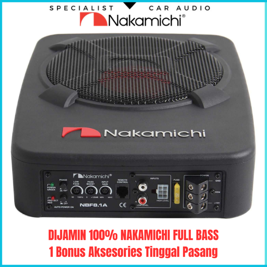 COD Cepat Speaker Kolong Mobil Active Subwofer 8 Inchi ORIGINAL NAKAMICHI / Subwofer Mobil Car Under