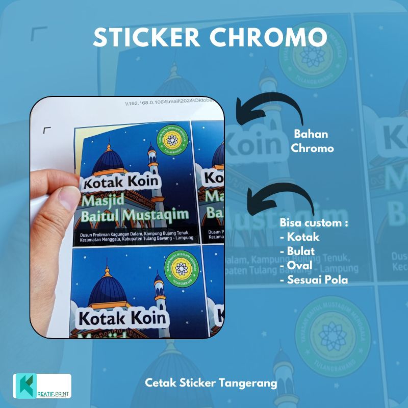 

Stiker Vinyl Chromo A3 Custom Cutting Kis Cut - Bahan Vinyl, Cocok untuk Pengusaha/UMKM, Paper A3+.