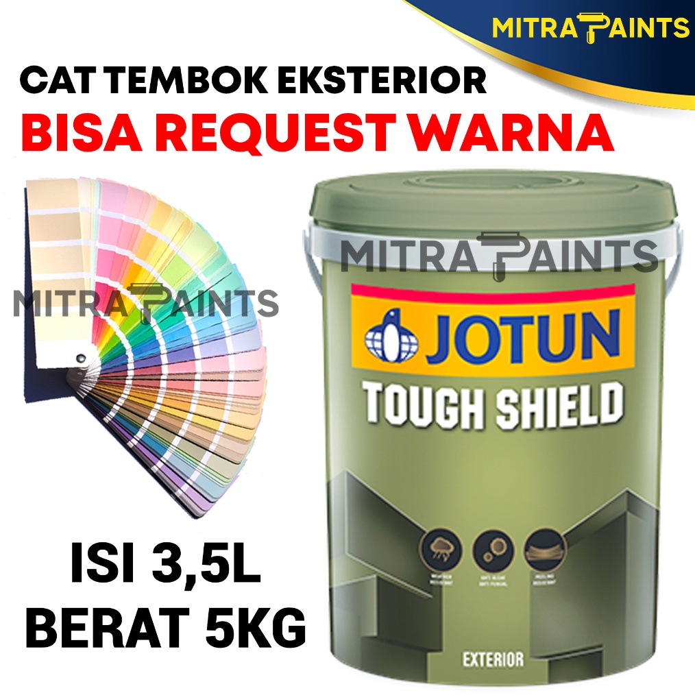 CAT TEMBOK EKSTERIOR JOTUN TOUGH SHIELD 35 LITER 5 KG  BISA CUSTOM WARNA TINTING PUTIH KODE E3T2