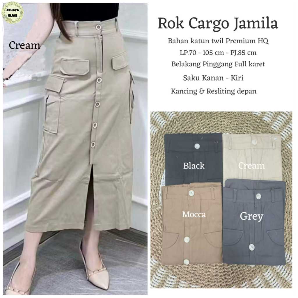 Pakaian Wanita HQ ROK CARGO JAMILA From AtHAYA FASHION STORE