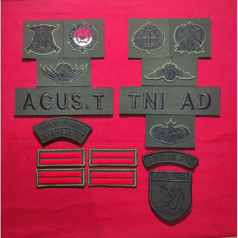 PAPAN NAMA MIKA TIMBUL BORDIR TNI AD MIKA