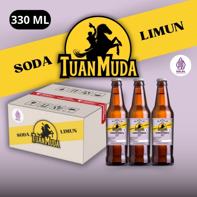 

Limun Tuan Muda Sarsaparilla 24 botol | Minuman Soda Klasik Nostalgia 330ml halal termurah (Botol Kaca)