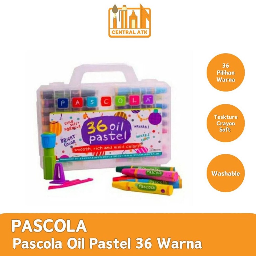 

KODE E6U2 CRAYON OIL PASTEL PASCOLA ISI 36 WARNA