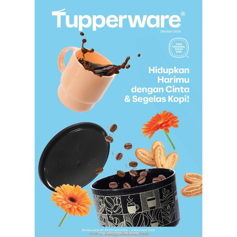 Toples kopi one touch canister 1,4L ori tupperware
