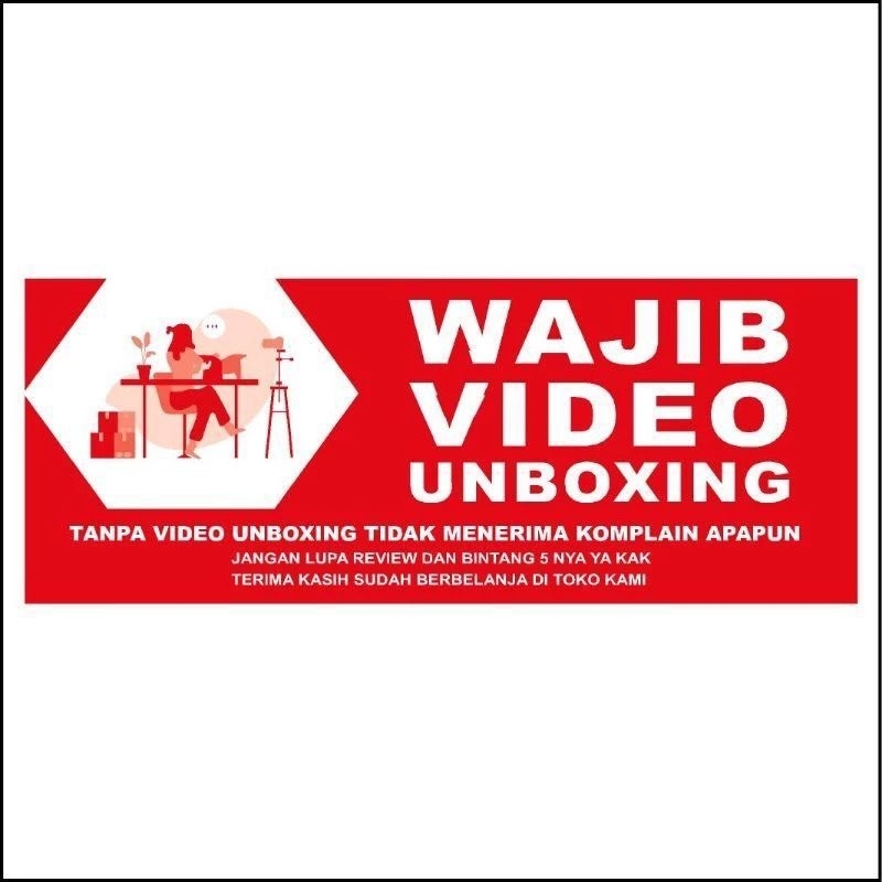 

Stiker Wajib Video Unboxing / Stiker Label / Stiker Perhatian / Stiker Paket